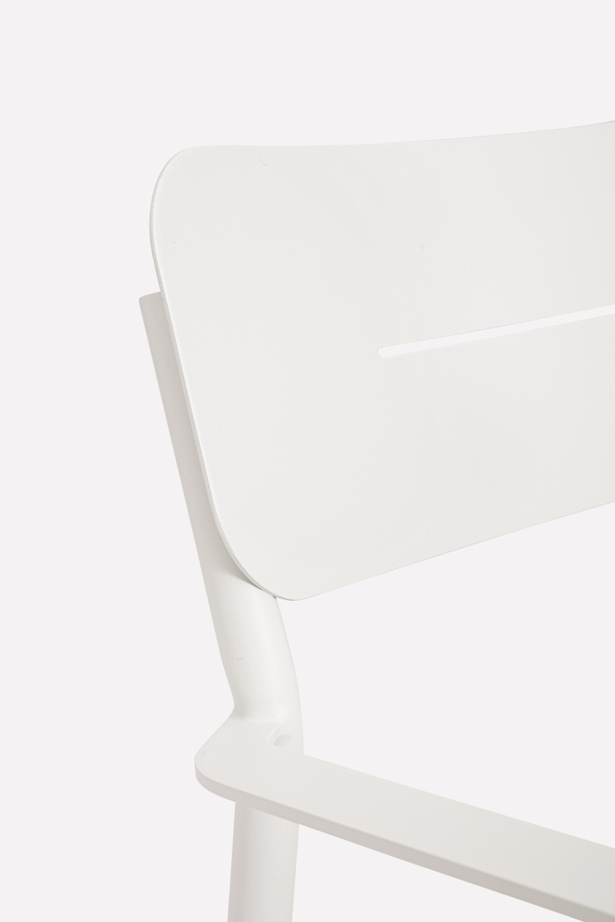 Gartenstuhl Nebula aus Aluminium, Weiß