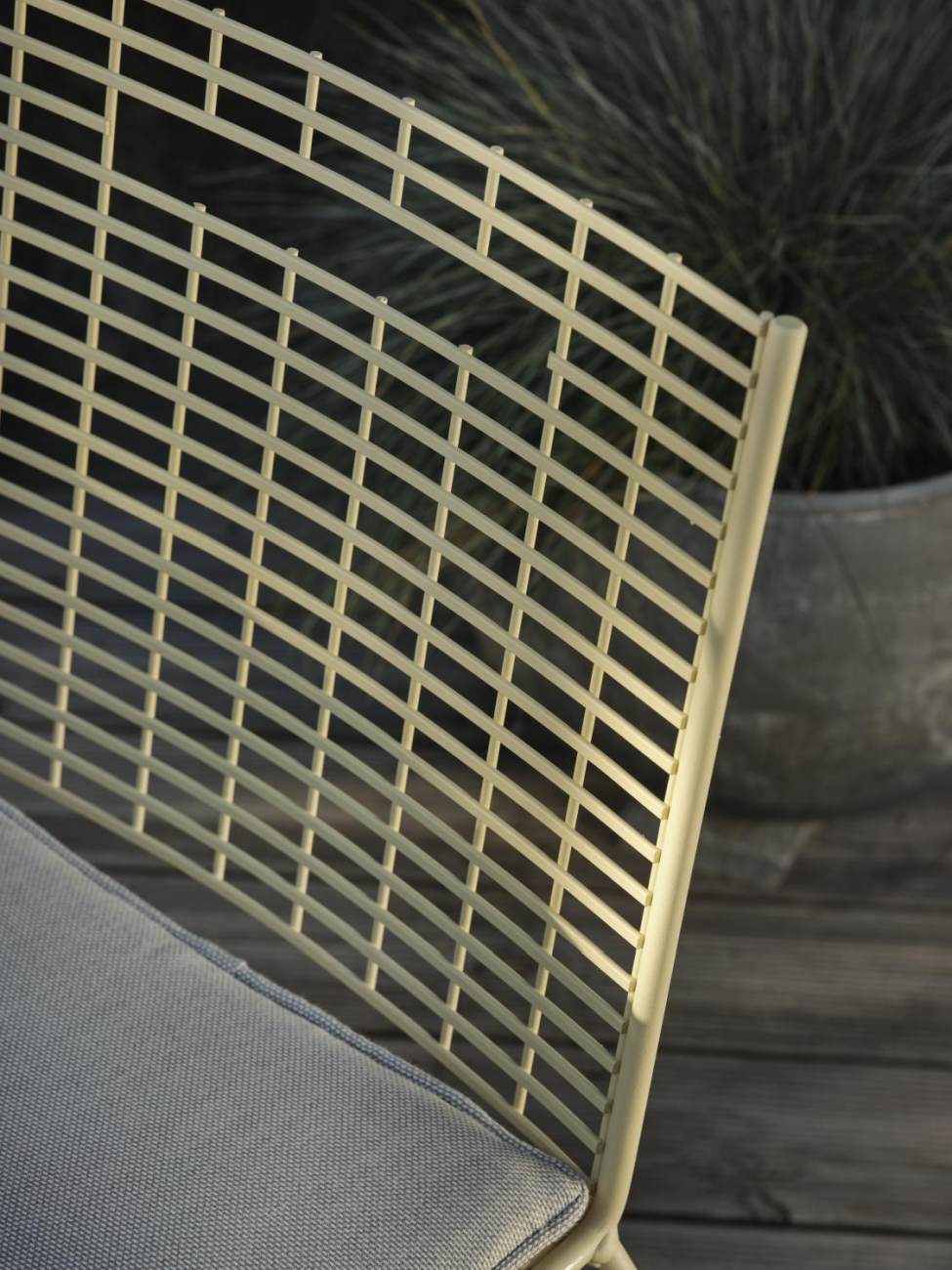 Gartenstuhl Sinarp aus Metall, Gelb