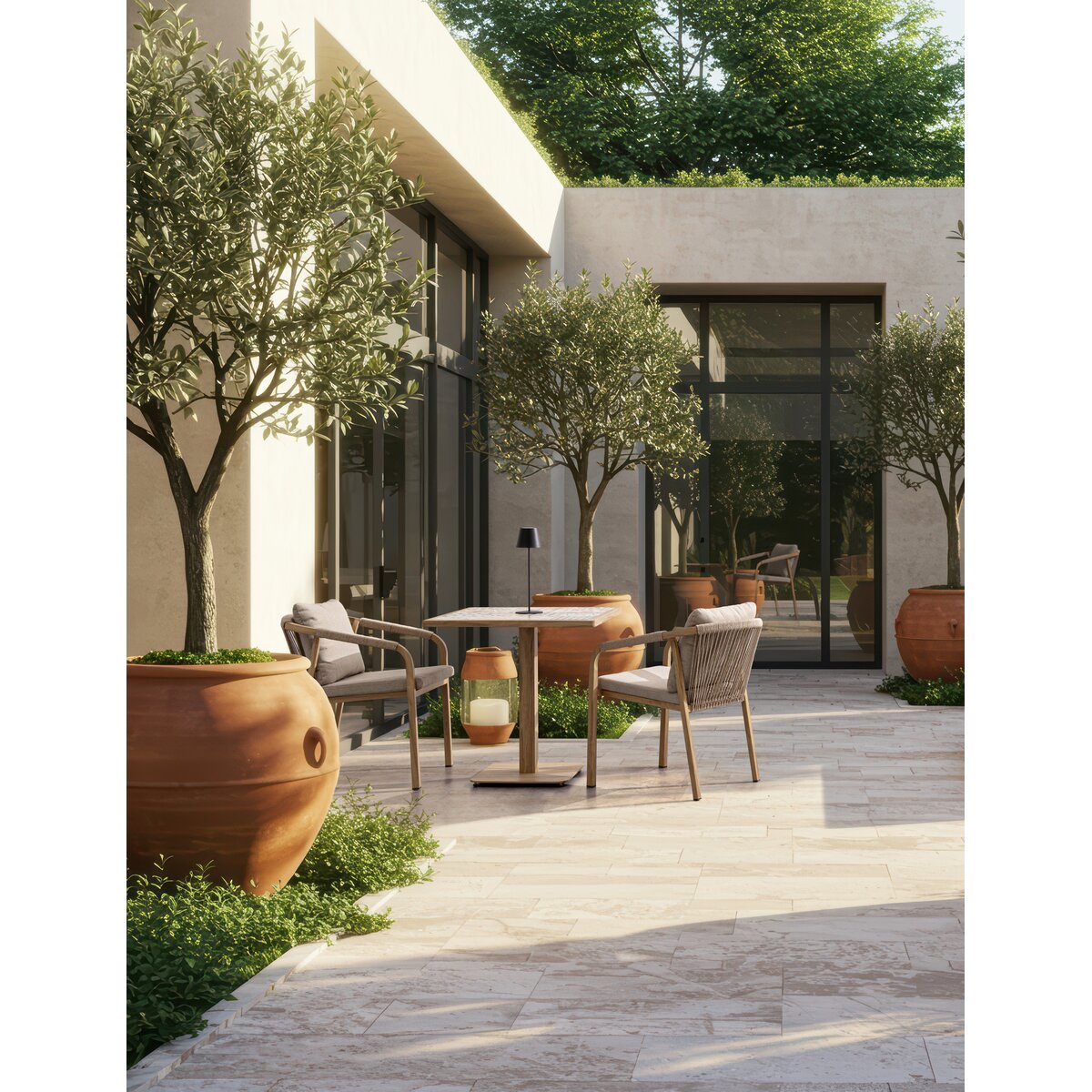 Garten-Bistrotisch Kalimera - Aluminium Desert Sand, 73 x 73 cm