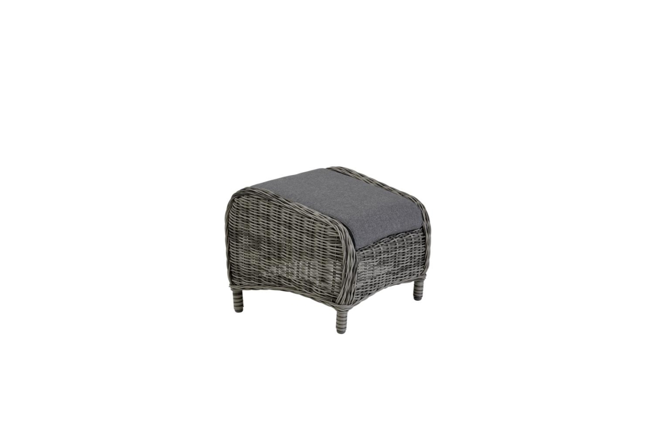 Gartenhocker Rosita mit Kissen, Grau Gartenhocker Rosita mit Kissen, Grau