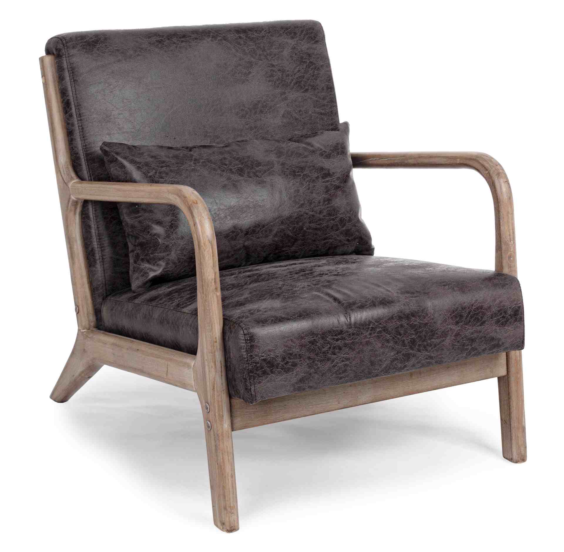 Sessel Ancilla aus Kunstleder, Braun Sessel Ancilla aus Kunstleder, Braun