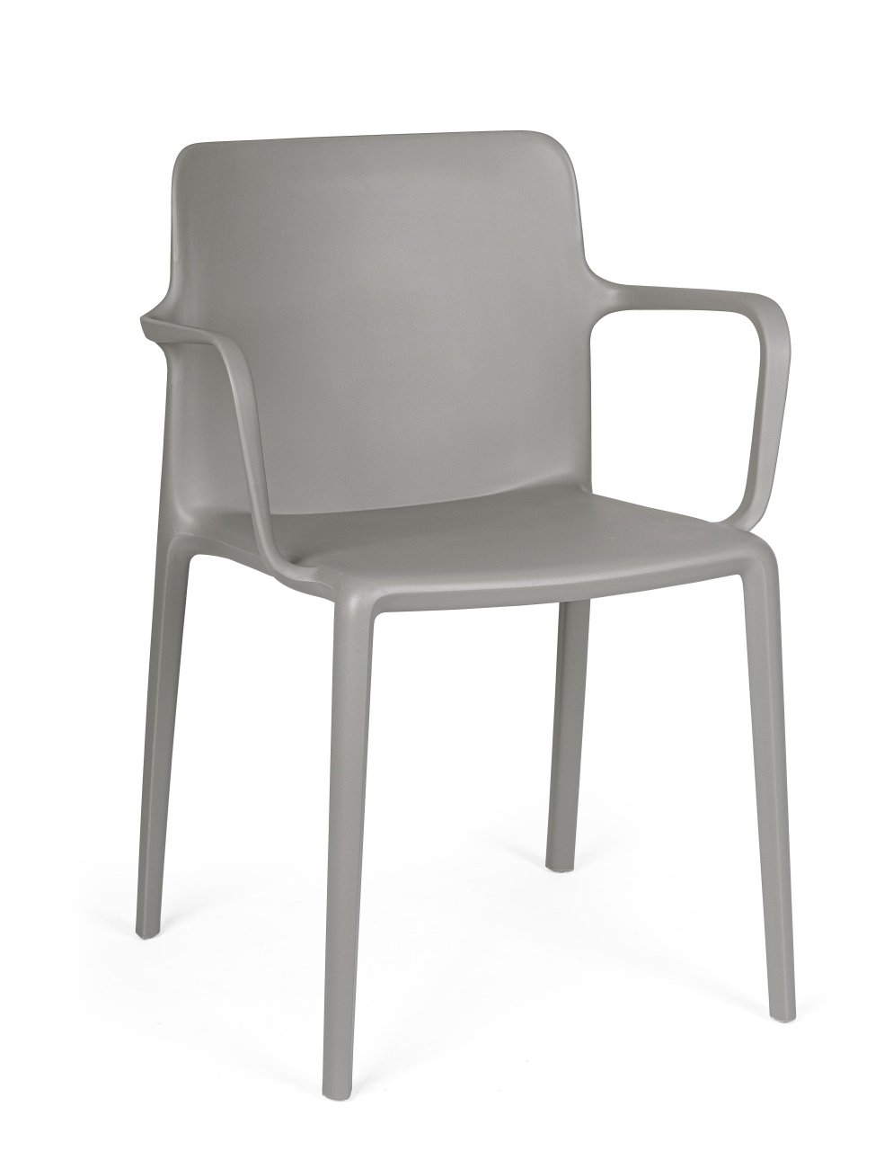 Stuhl Chloris 4er-Set mit Armlehne, Grau