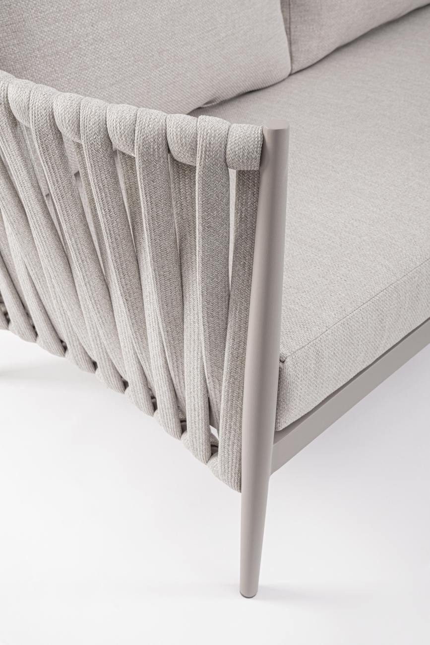 Gartensofa Jacinta aus Aluminium, Sand