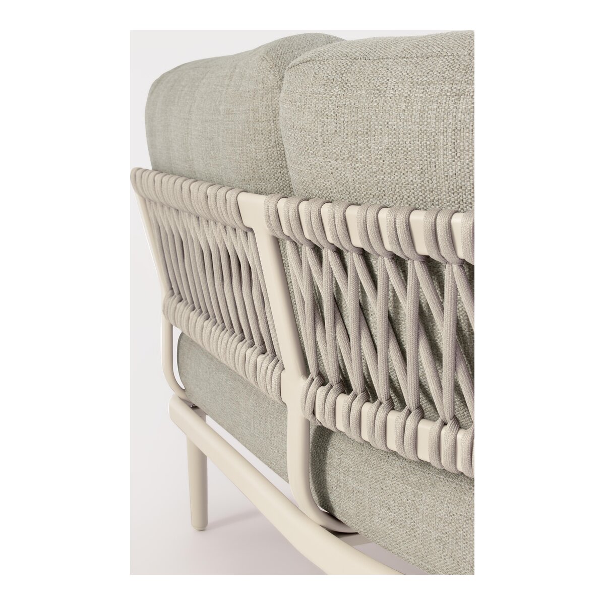 Gartenecksofa Helios - Aluminium, Seilgeflecht, Olefin-Stoff, Pelikan