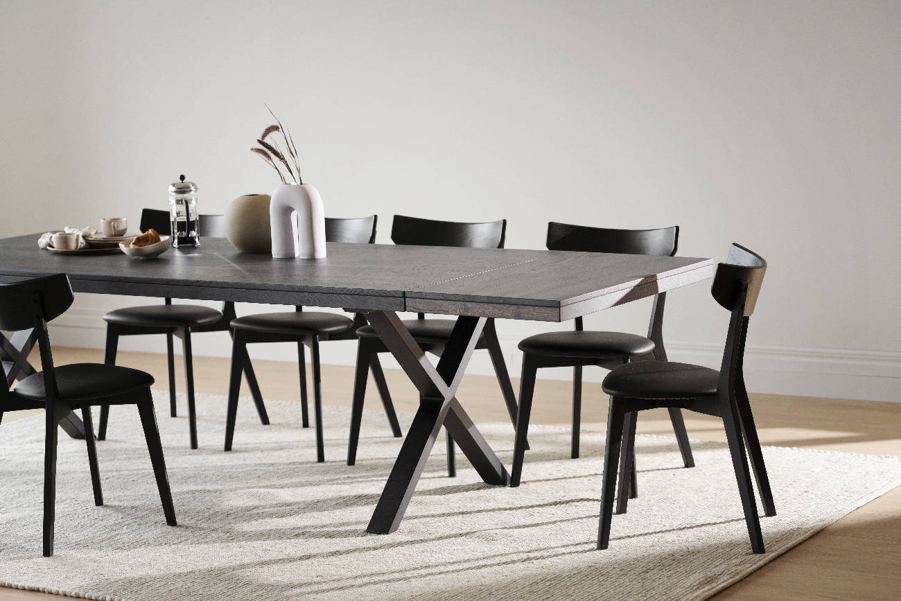 Esstisch Brooklyn, X-Gestell, 220cm, Braun