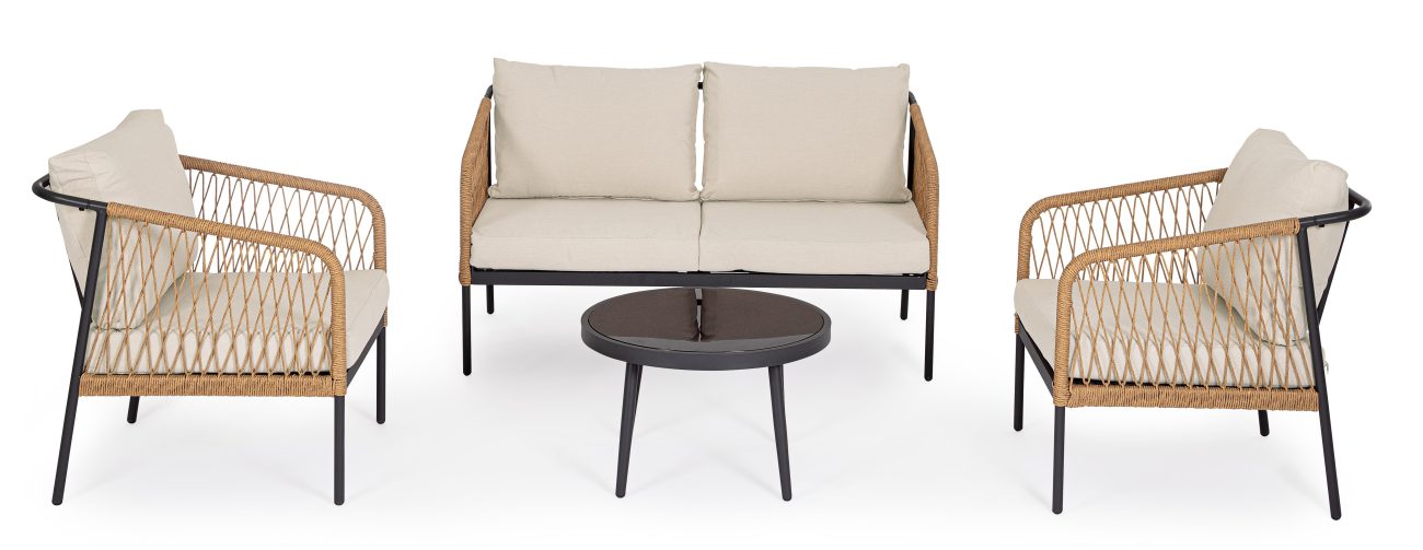 Garten-Set Felipe 4er Gruppe, Natur