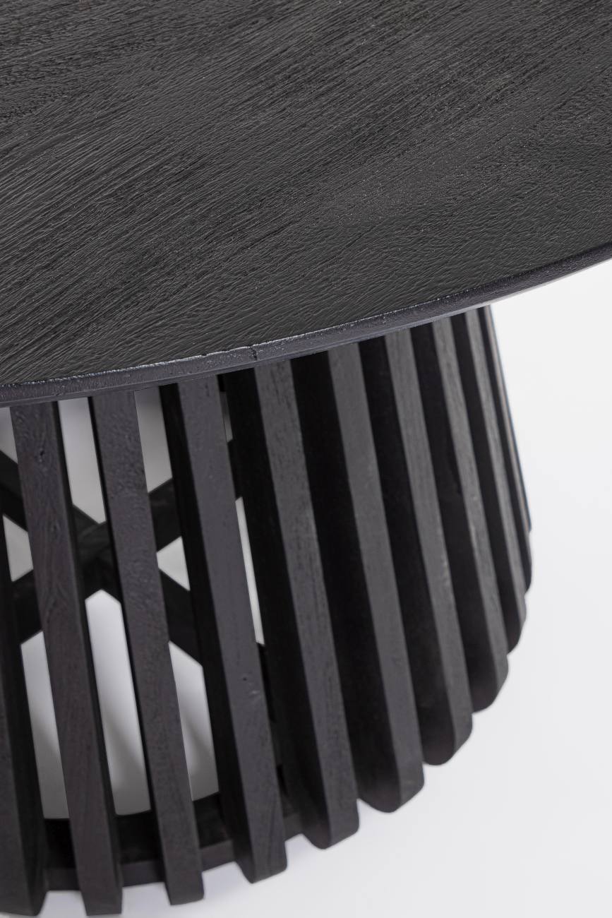 Esstisch Odion aus Mangoholz Ø 130 cm, Schwarz