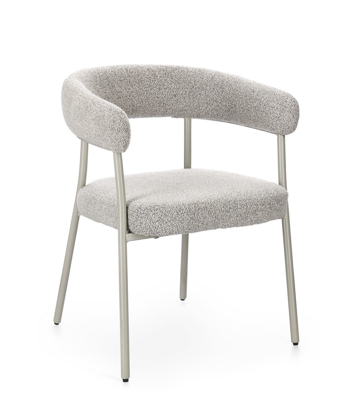 Esszimmerstuhl Giaele aus Boucle-Stoff, Warmgrau Esszimmerstuhl Giaele aus Boucle-Stoff, Sand