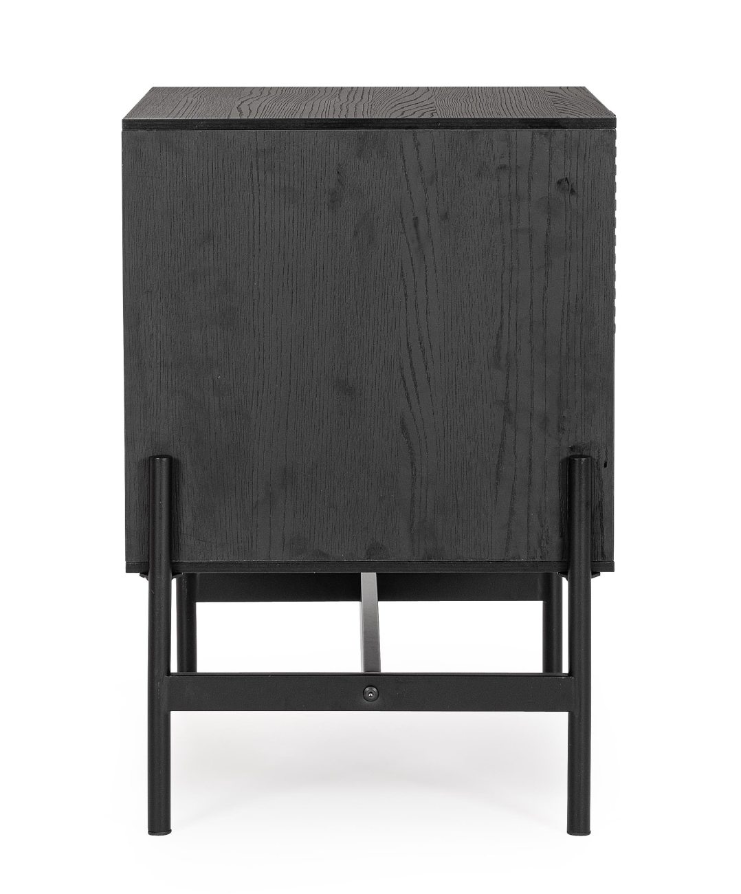 Der Nachttisch Allycia überzeugt mit seinem modernen Design. Gefertigt wurde er aus Eschenholz, welches einen natürlichen Farbton besitzt. Das Gestell ist aus Metall und hat eine schwarze Farbe. Der Nachttisch besitzt eine Breite von 50 cm.