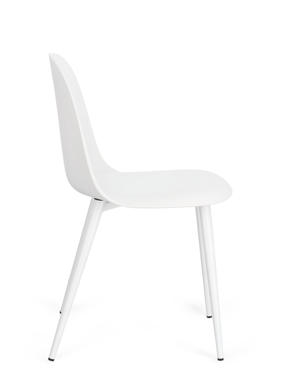 Esszimmerstuhl Ella 4er-Set aus Kunststoff, Weiß