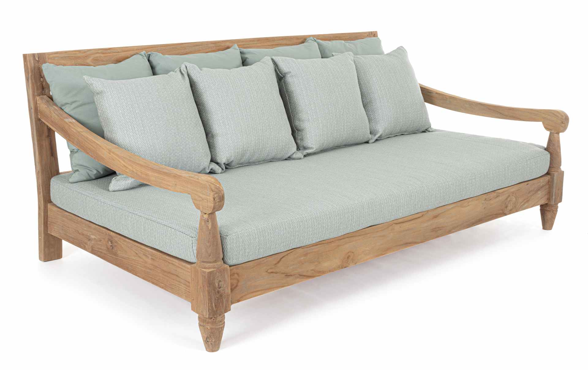 Gartensofa Bali aus Teakholz, Aqua Gartensofa Bali aus Teakholz, Aqua