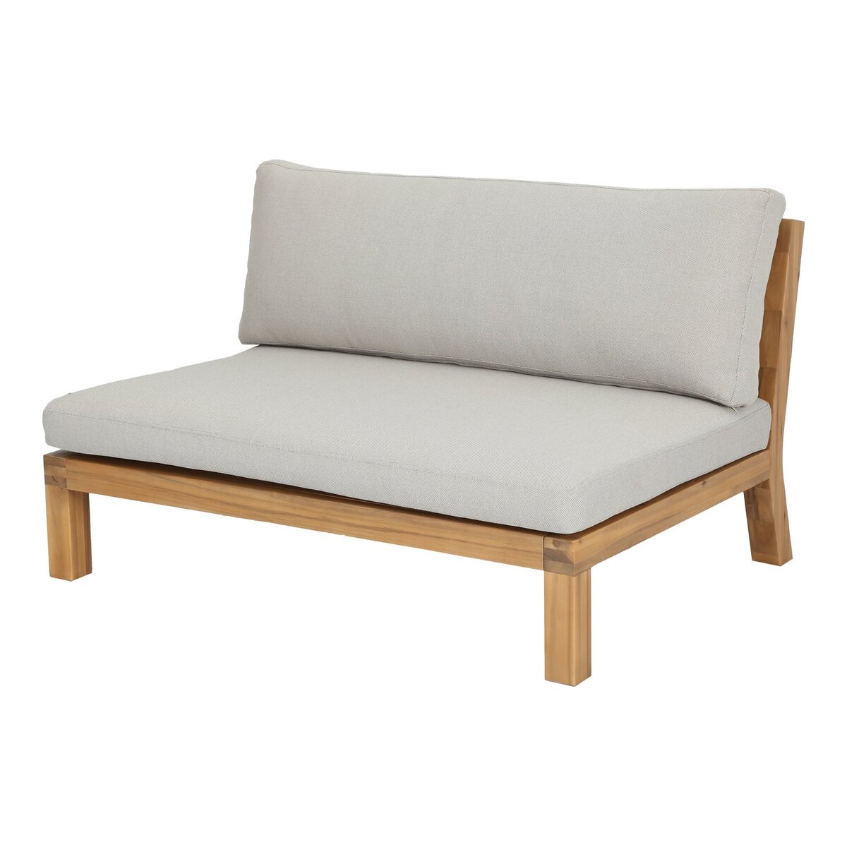 Gartensessel Relax - Akazienholz Natur, Stoff Sand