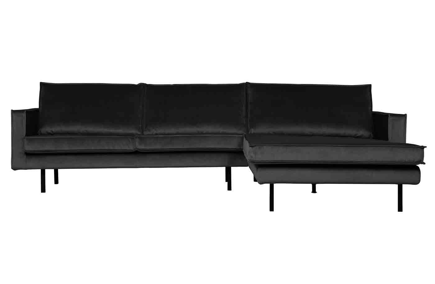Ecksofa Rodeo Chaiselongue Samt, rechts Anthrazit Ecksofa Rodeo Chaiselongue Samt, rechts Anthrazit