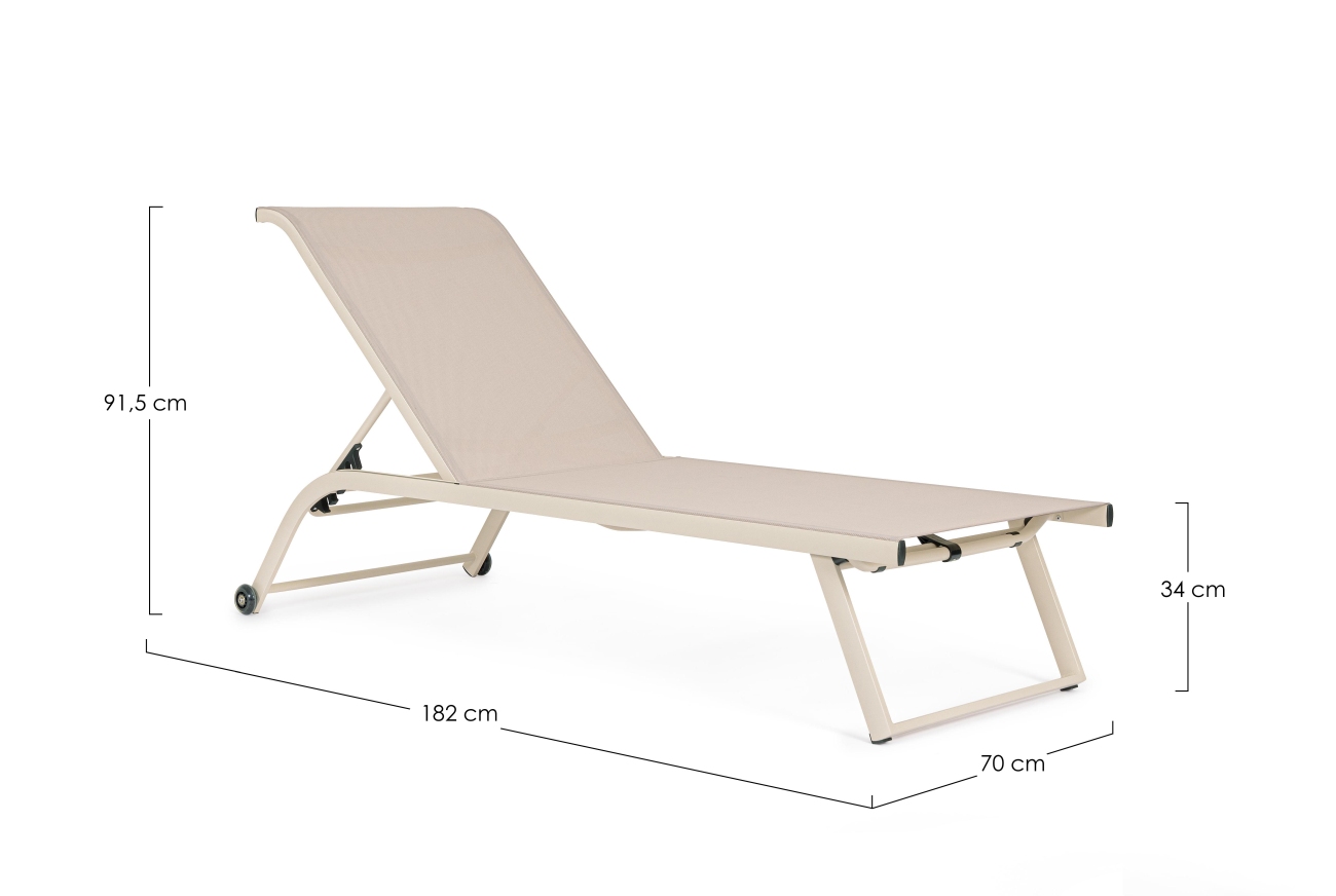 Gartenliege Taylor mit Rollen, Whsiper