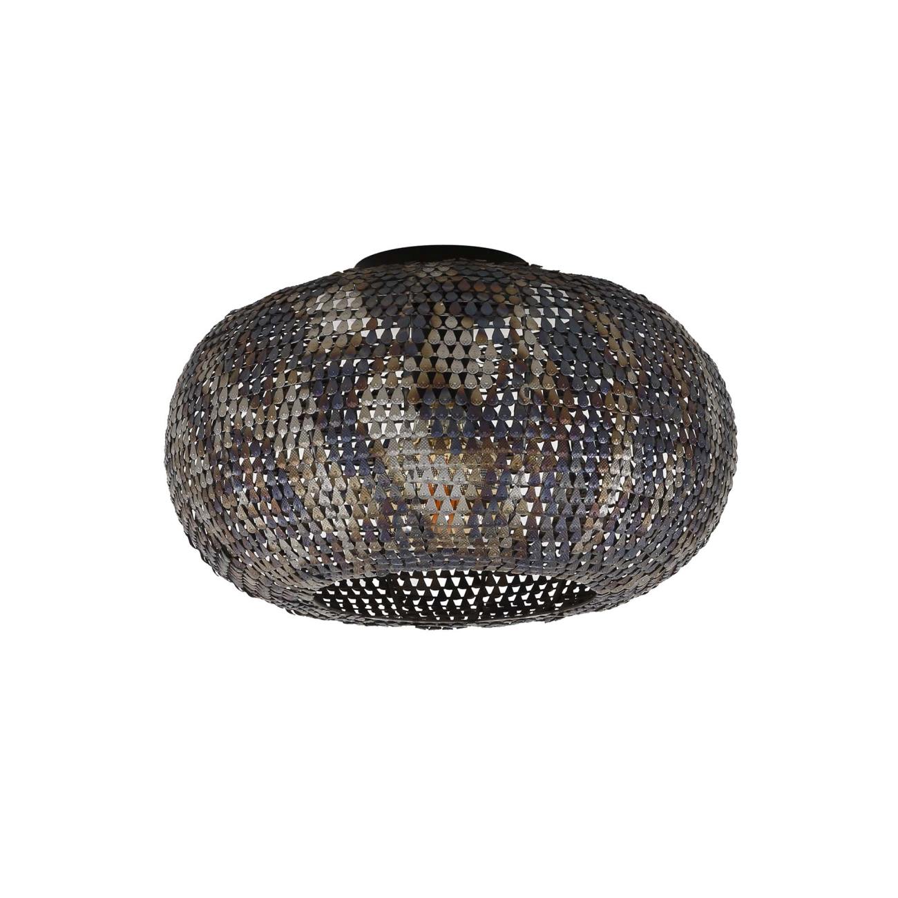 Deckenleuchte Crocodi - Metall Schwarzbraun, Ø 40 cm, inkl. LED