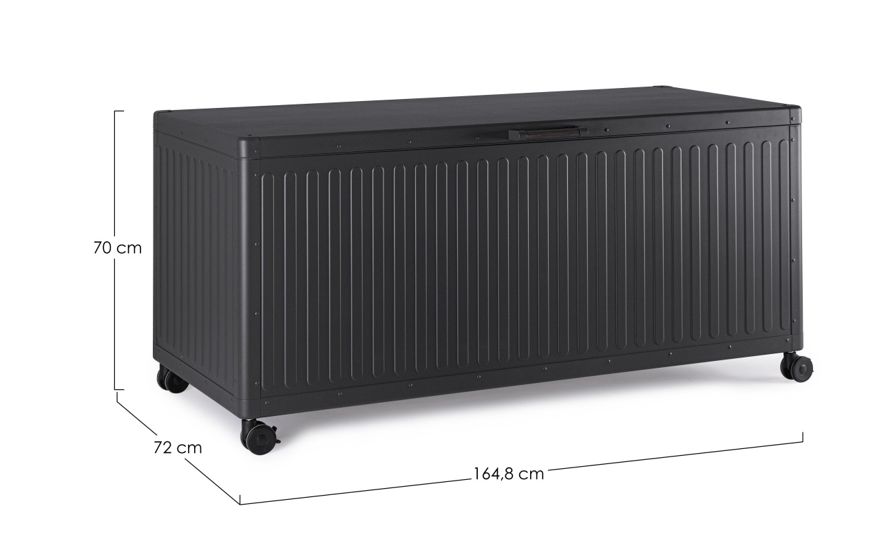 Gartentruhe Ocean aus Aluminium, Anthrazit