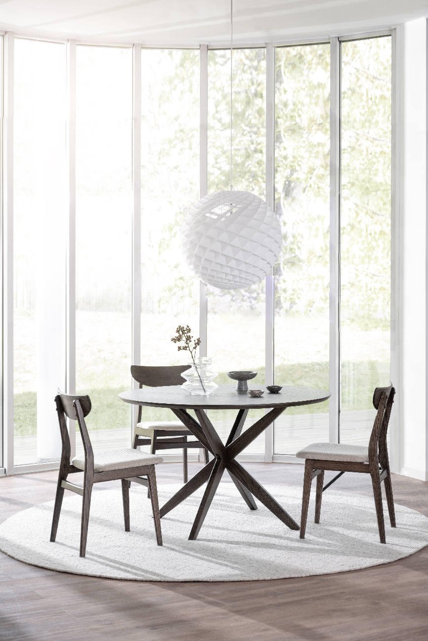 Esstisch Calverton Rund, 120cm, Braun