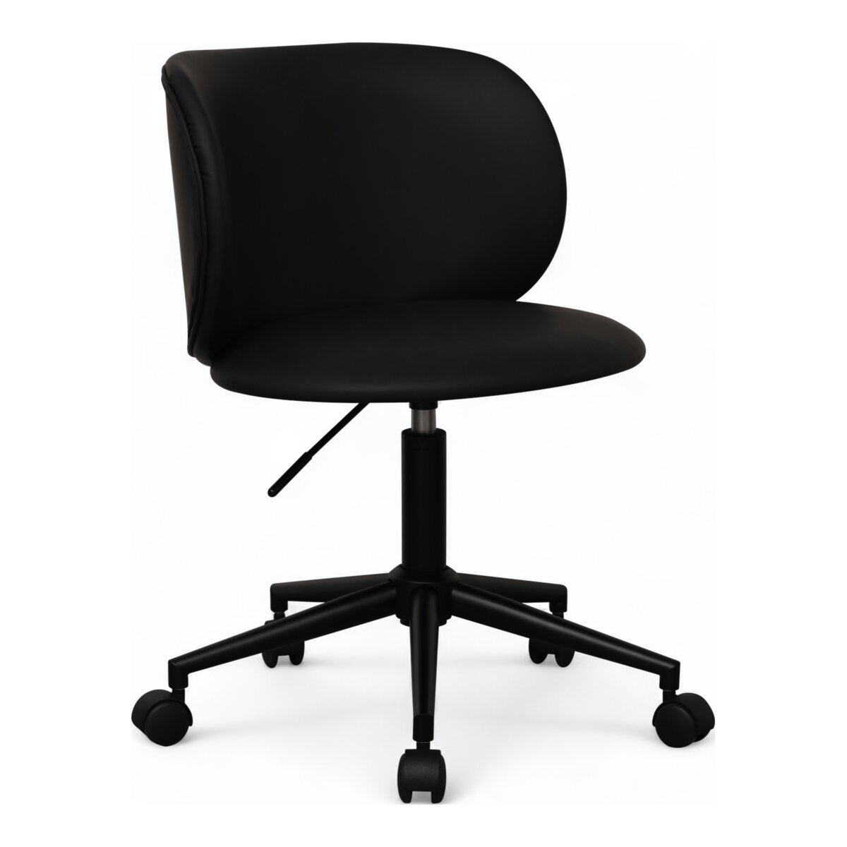 Bürostuhl Oboa aus Kunstleder - Drehbar, Höhenverstellbar, Neigbar, Schwarz