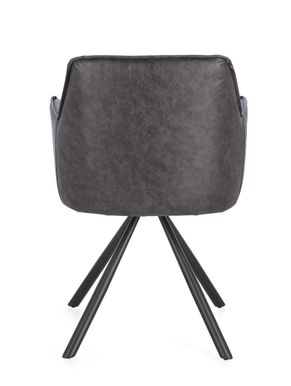 Esszimmerstuhl Breval 2er-Set aus Kunstleder, Grau