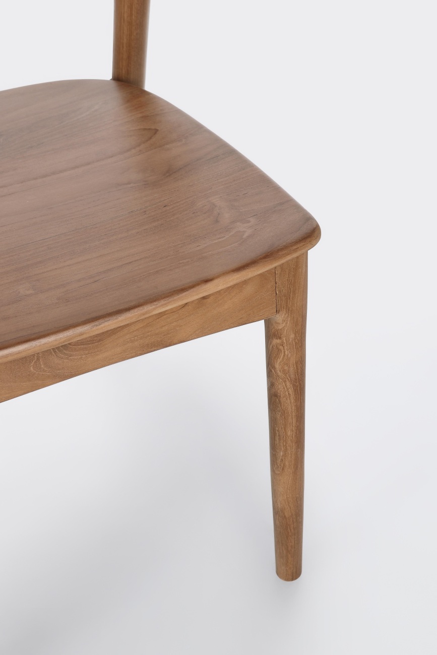 Esszimmerstuhl Miley aus Teakholz, Natur