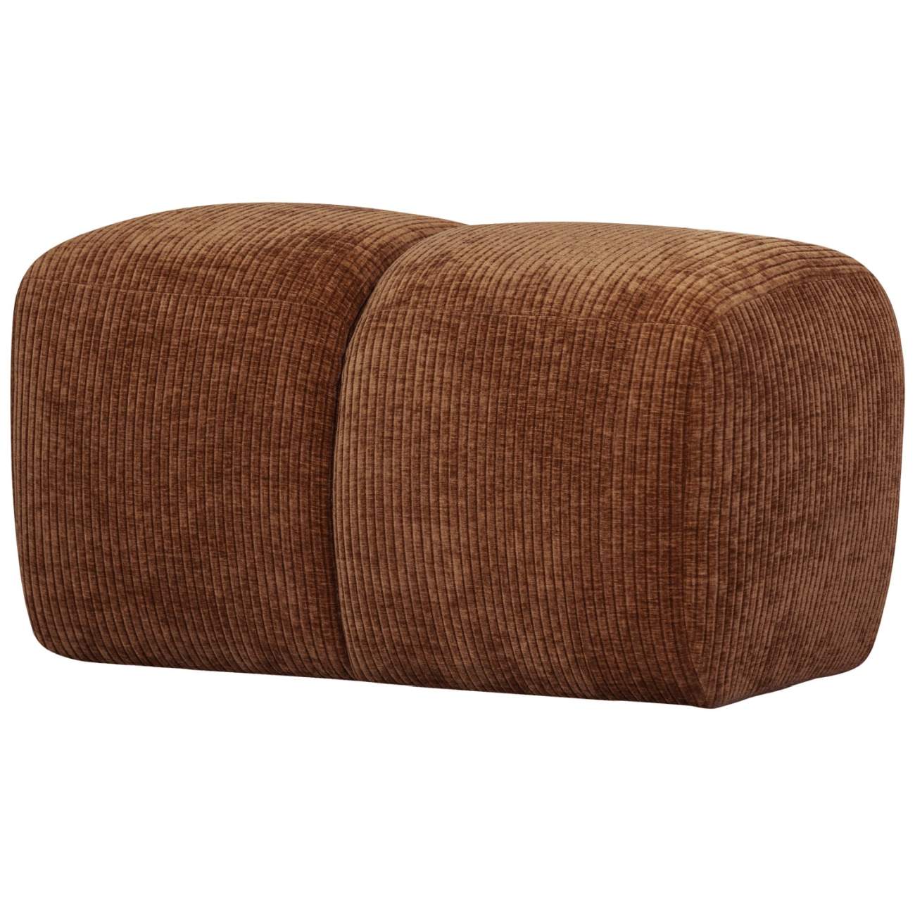 Hocker Mojo aus Flachcord, Rostbraun Hocker Mojo aus Flachcord, Rostbraun