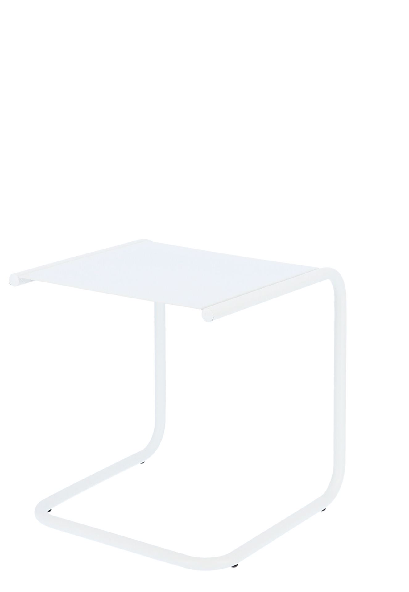Beistelltisch Club aus Aluminium, Edition Weiß Beistelltisch Club aus Aluminium, Edition Weiß