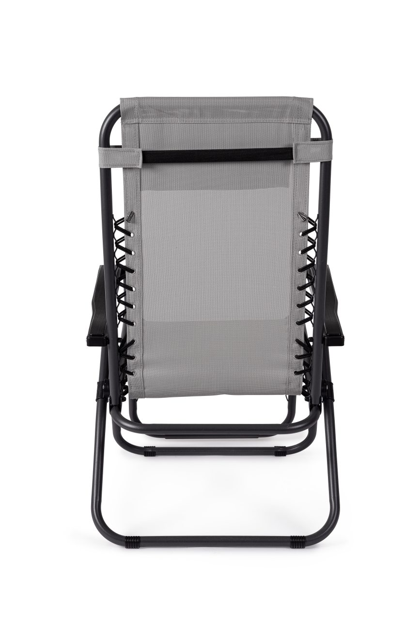 Liegestuhl Santana aus Metall, Hellgrau