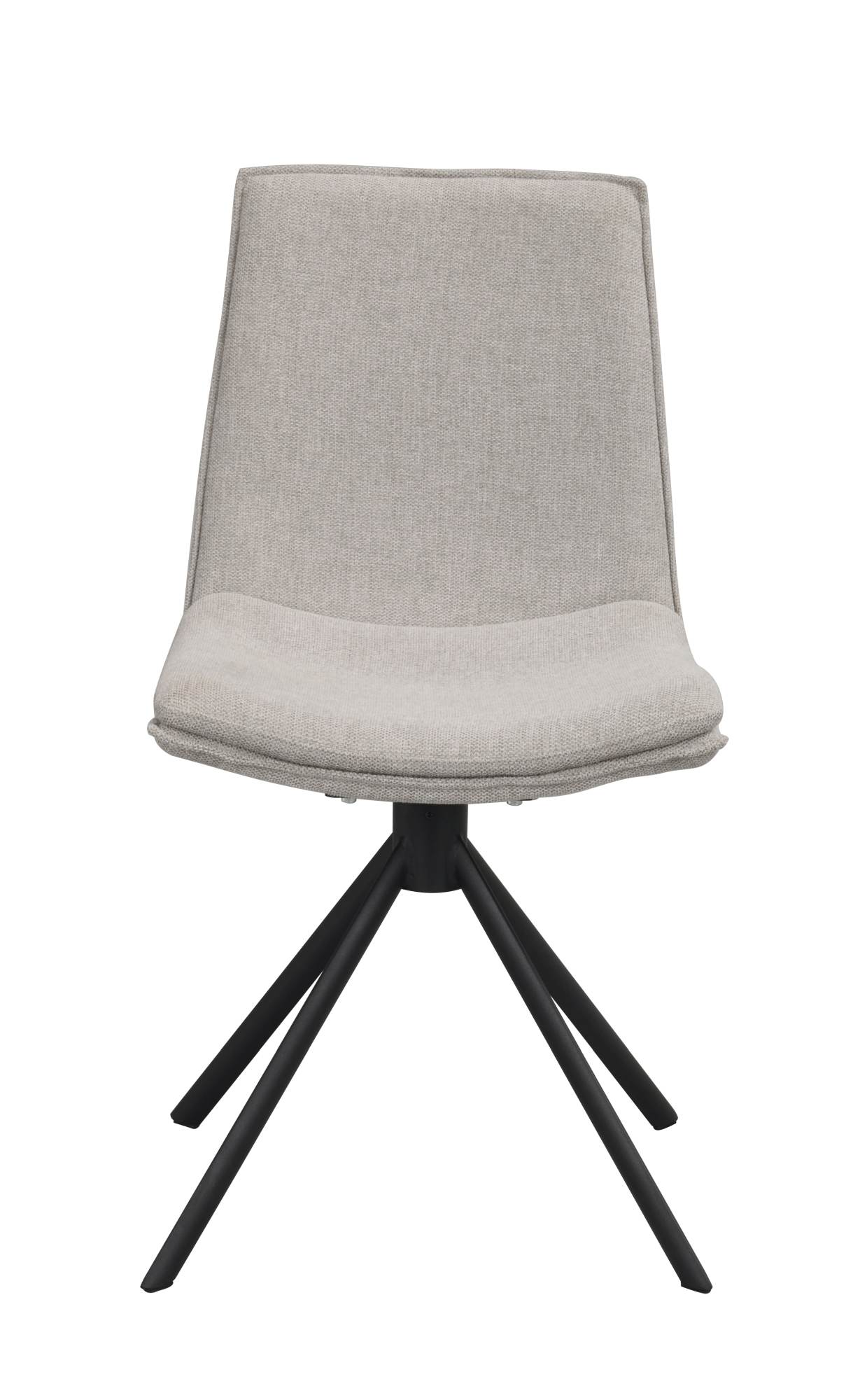 Komfortabel & schön – Stuhl Lowell 2er Set Drehgestell, Stoff Grau.