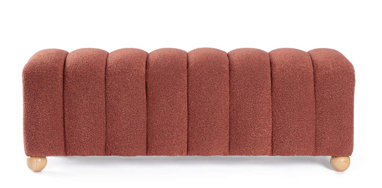Bank Zora aus Boucle 120 cm, Ginger