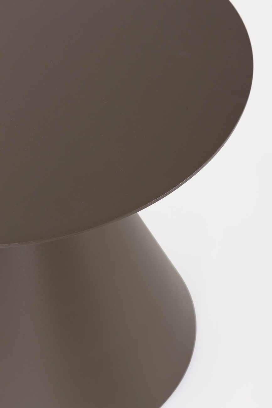 Couchtisch Aloha rund aus Aluminium, Cocoa