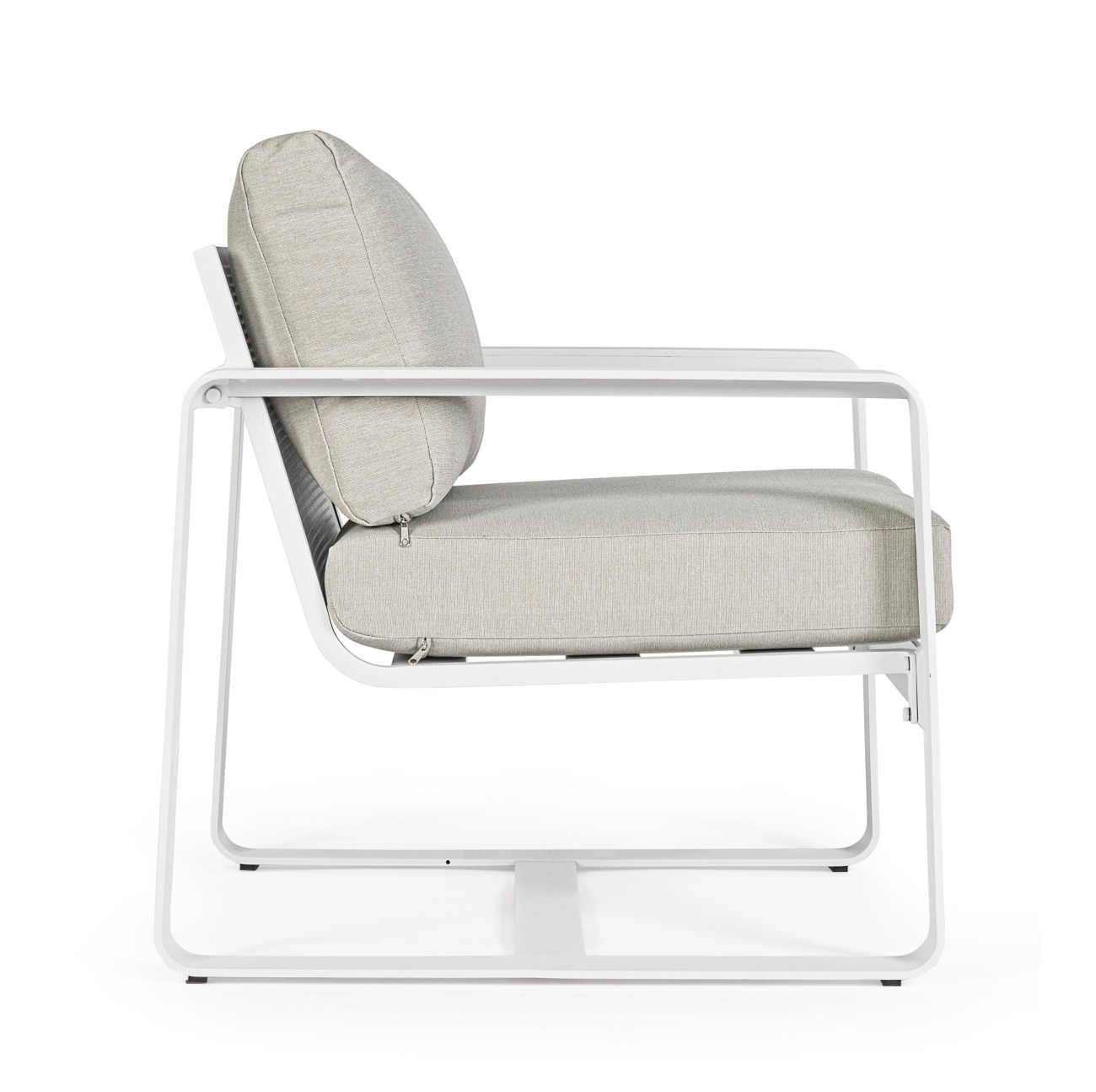 Gartensessel Merrigan aus Aluminium, Weiß