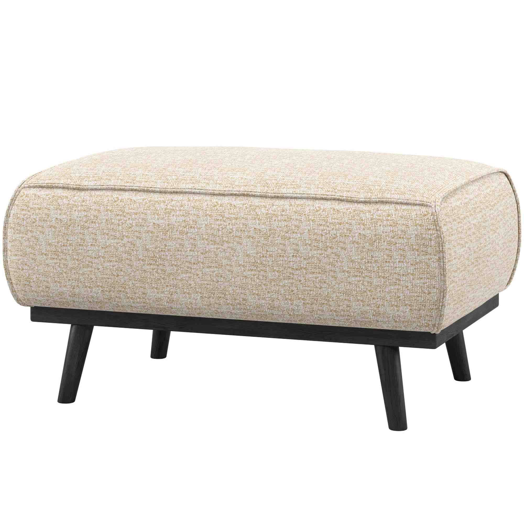 Pouf Statement Beige Melange - eleganter Hocker im luxuriösen Design, 80 x 55 x 40 cm