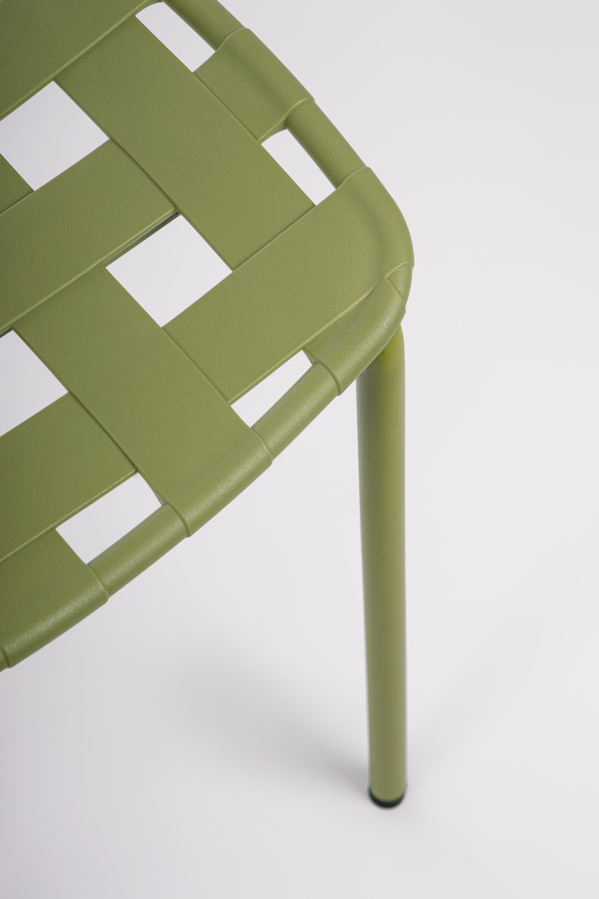 Gartenstuhl Clover aus Metall, Grün