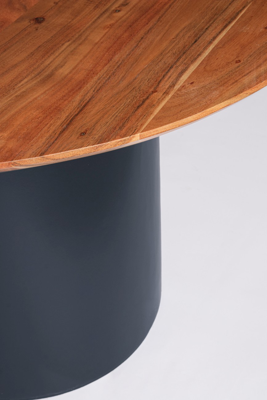 Esstisch Ojas aus Akazienholz Ø 115 cm, Dunkelblau