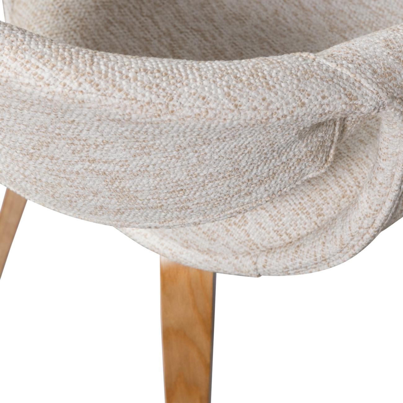 Esszimmerstuhl Yossi aus Webstoff, Natur / Natur