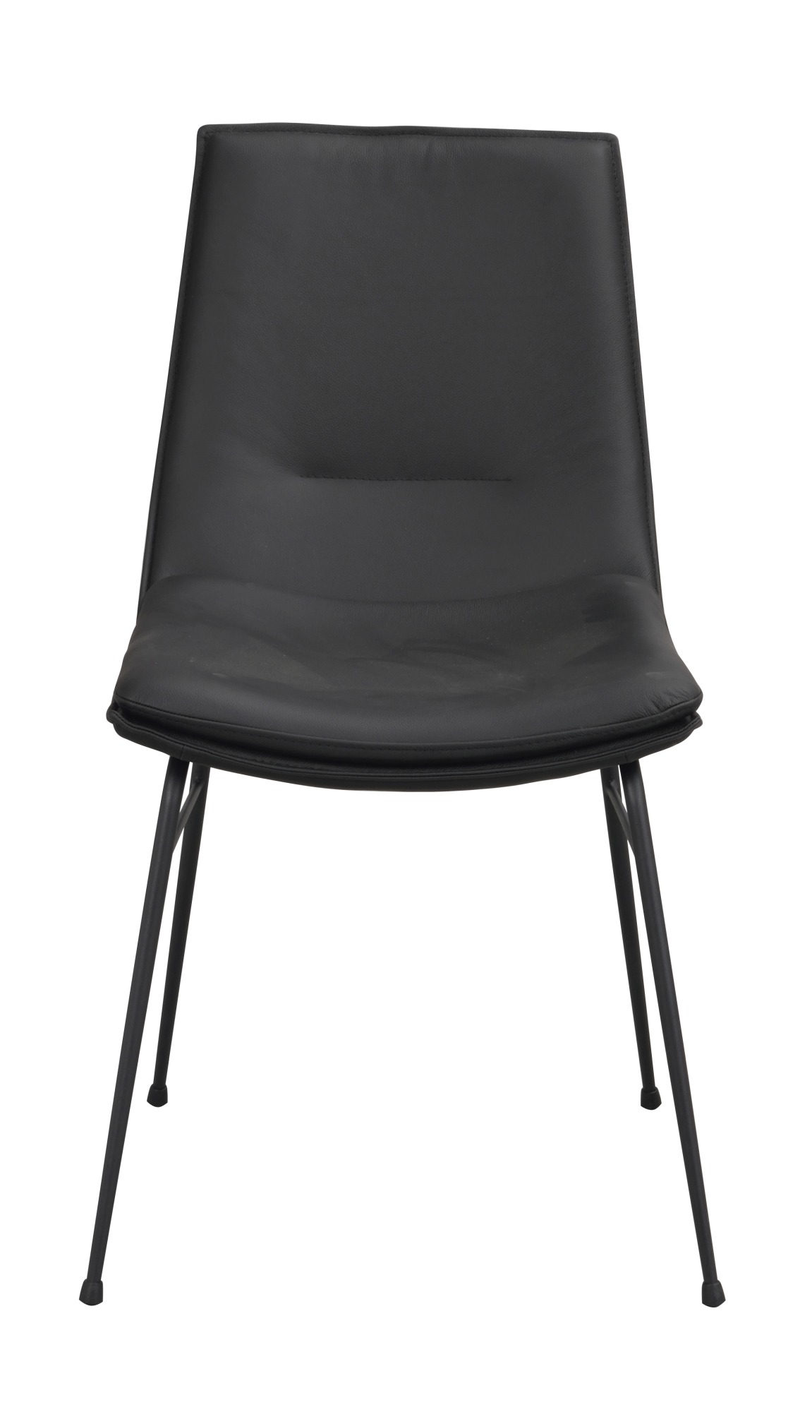 Design trifft Funktion: Stuhl Lowell 2er Set, Leder Schwarz.