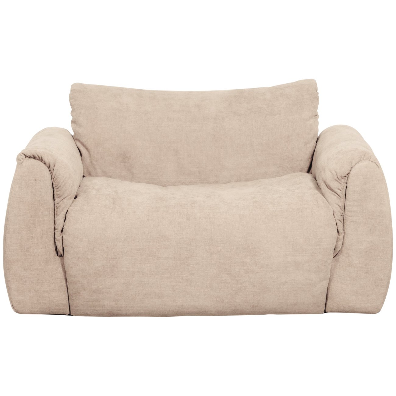 Big-Sessel Baggy aus Chenille-Stoff, Sand
