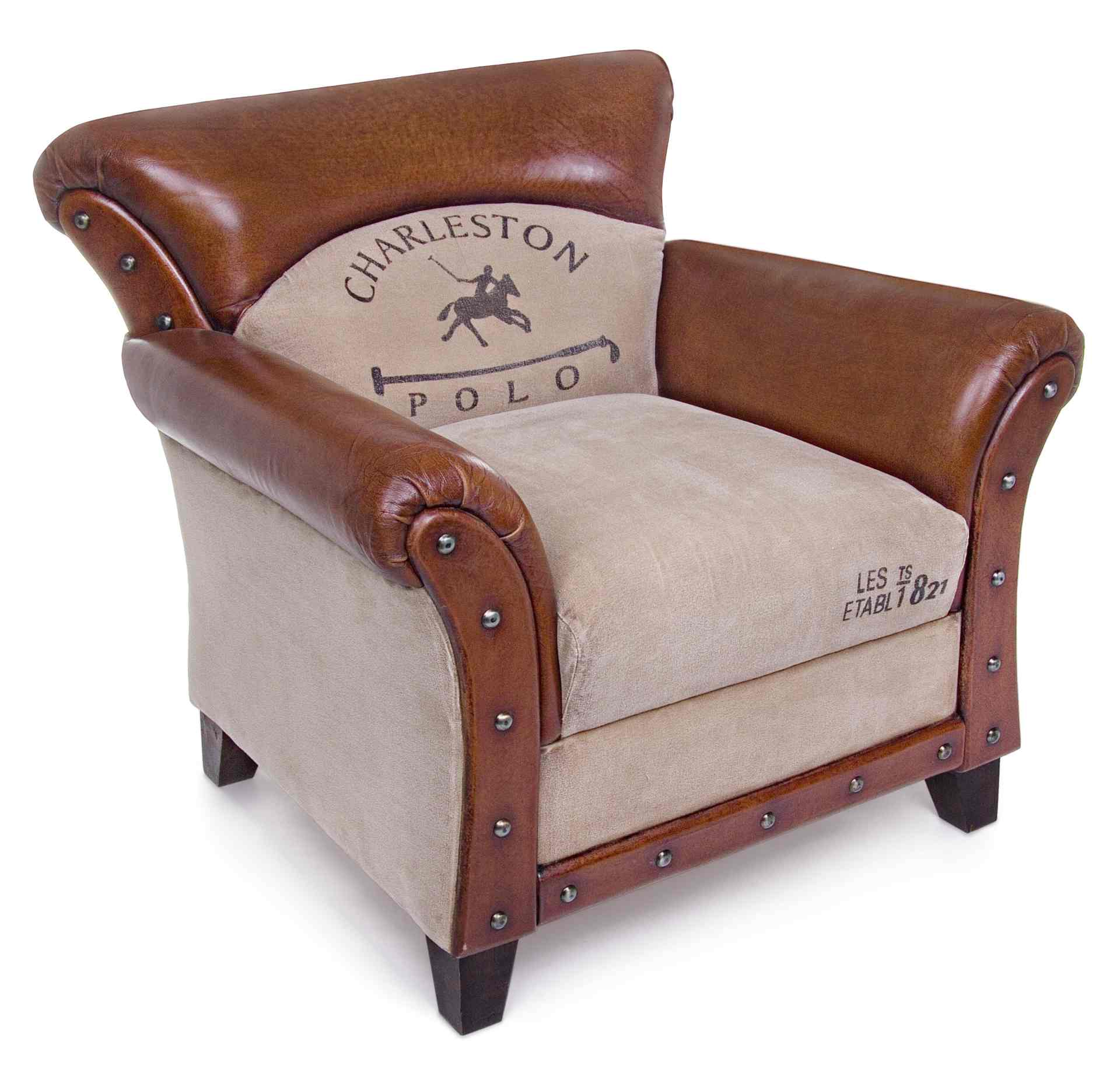 Sessel Charleston aus Leder, Cognac Sessel Charleston aus Leder, Cognac
