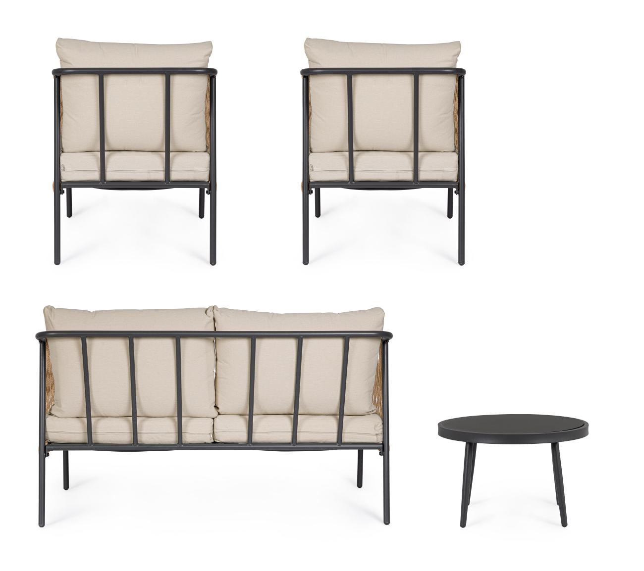 Garten-Set Felipe 4er Gruppe, Natur