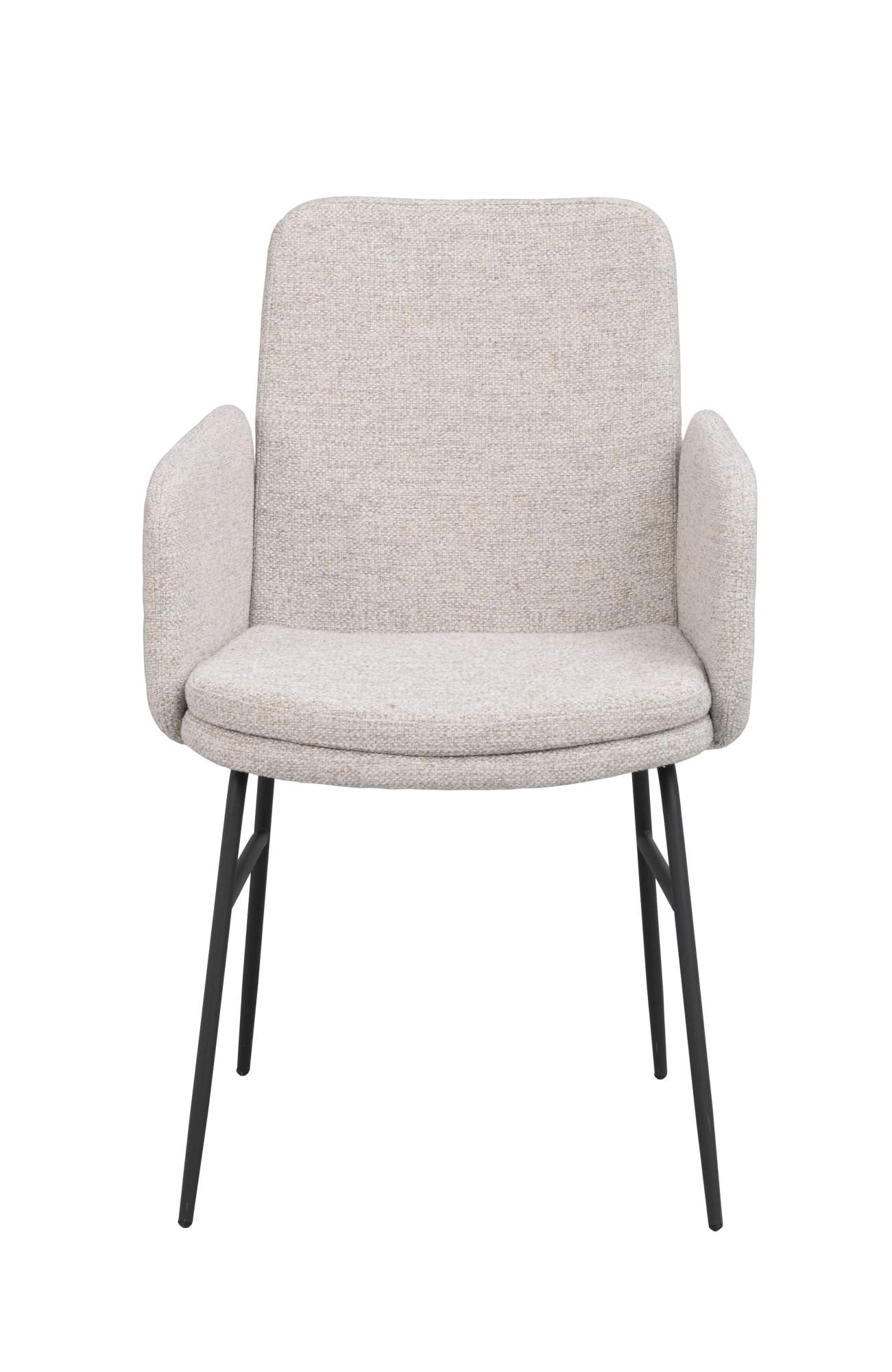 Stuhl Conklin 2er Set mit Armlehne, Hellbeige – überzeugt mit zeitlosem Stil.