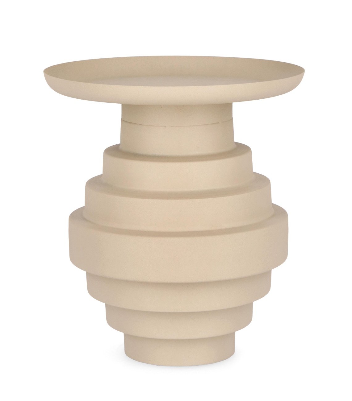 Beistelltisch Amba aus Metall Ø 35 cm, Beige Beistelltisch Amba aus Metall Ø 35 cm, Beige