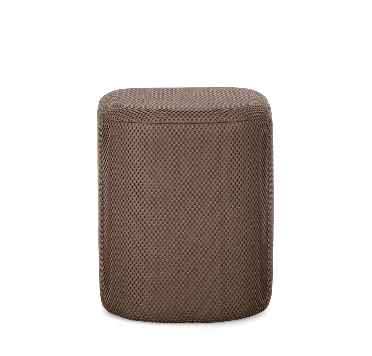 Pouf Darya aus Waben-Stoff, Tierra