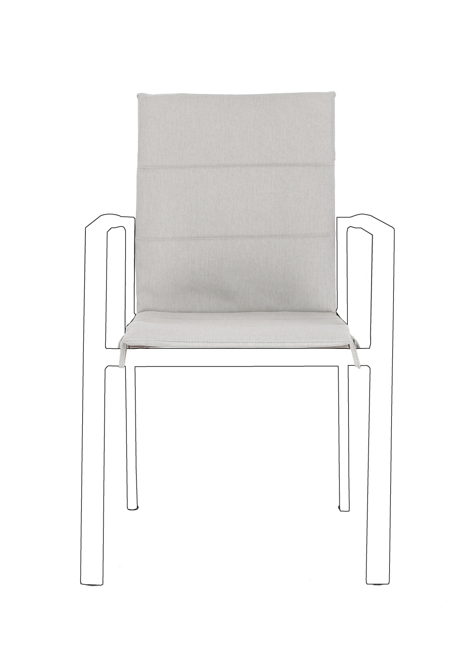 Auflage für Gartenstuhl Konnor, Hellgrau