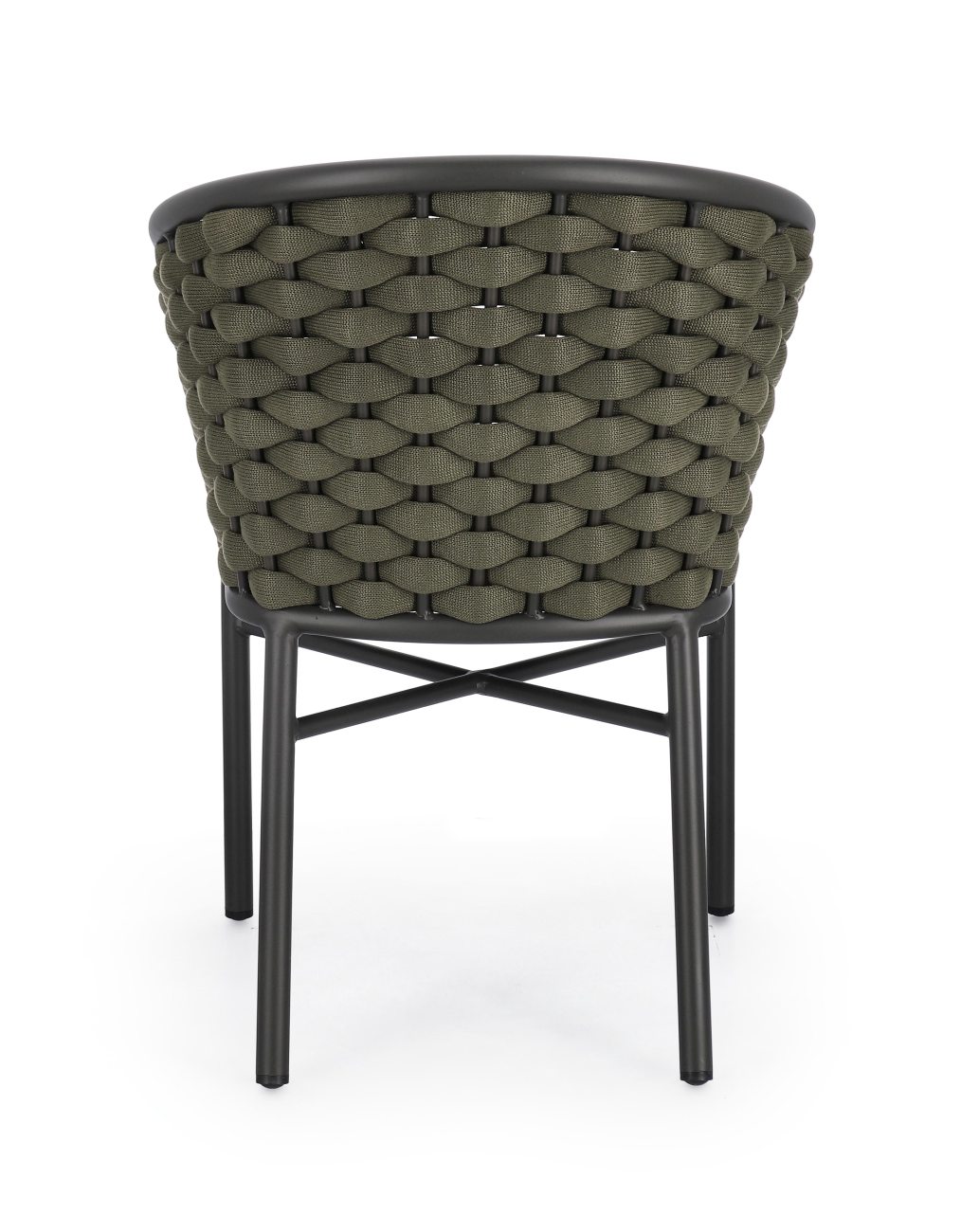 Gartenstuhl Margalida aus Aluminium, Grün / Anthrazit