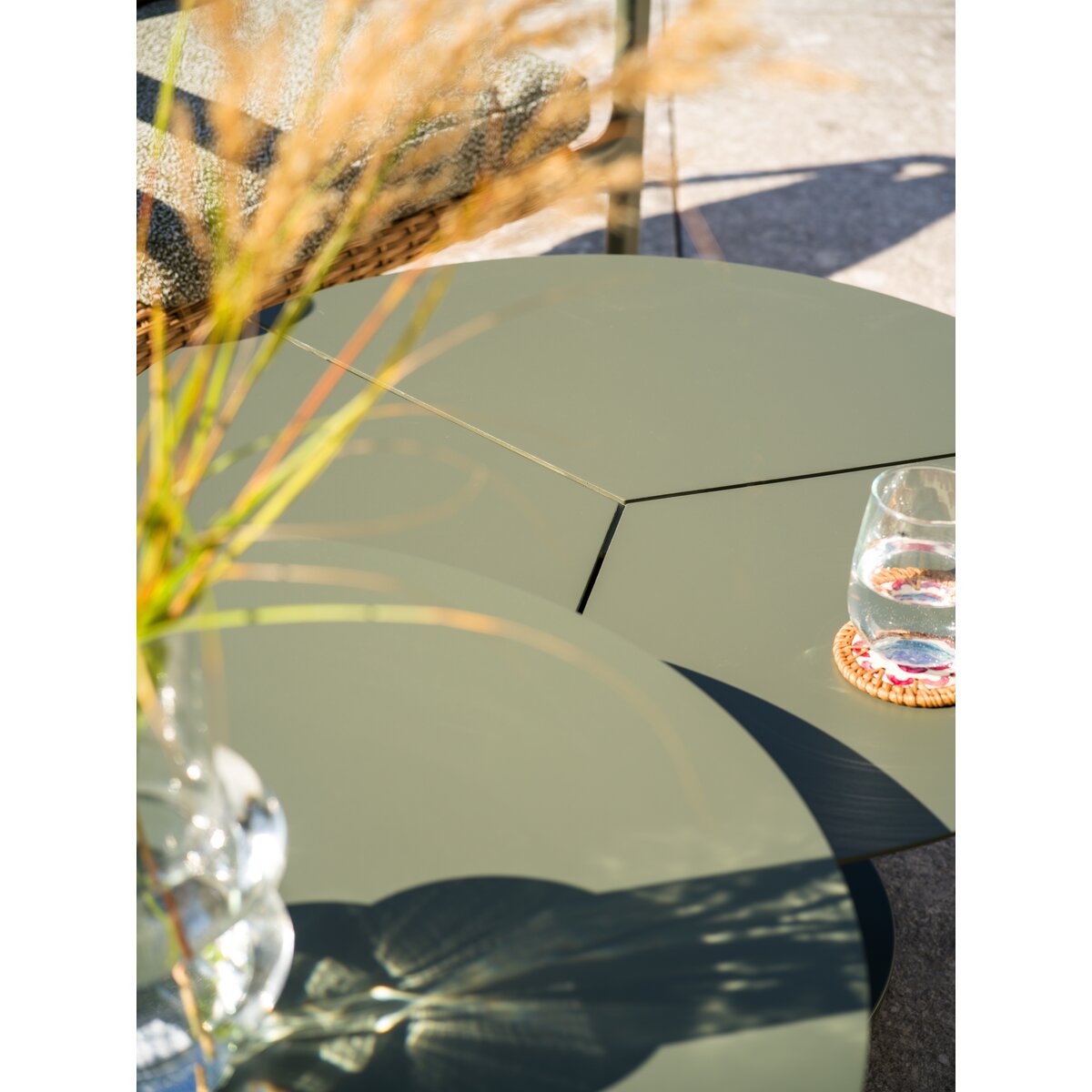 Gartencouchtisch Peace aus Aluminium - 80x80x40 cm, Nordic Green