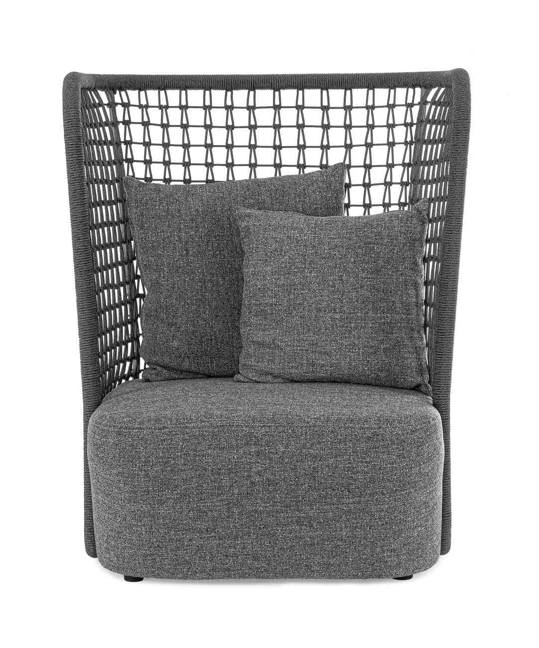 Gartensessel Kollar aus Olefin-Stoff, Anthrazit