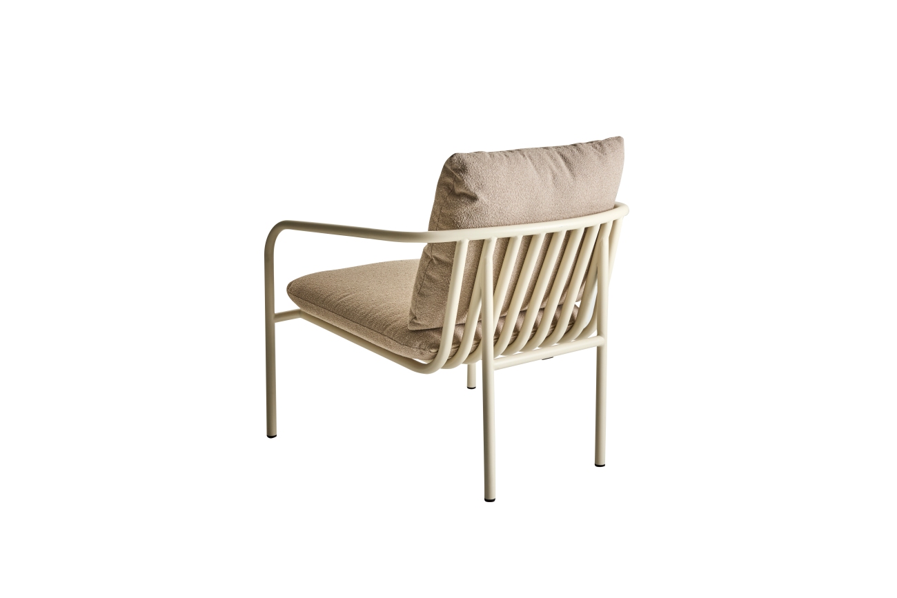 Gartensessel Bendt mit Kissen, Perlweiß