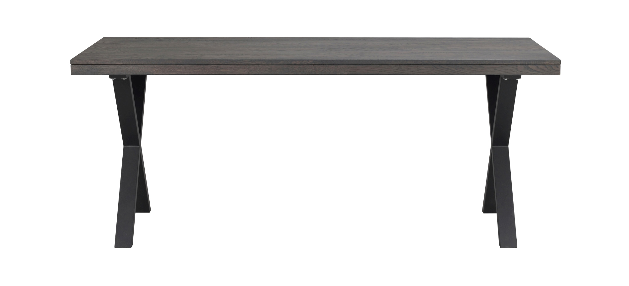 Design trifft Funktion: Esstisch Brooklyn, X-Gestell, 170cm, Braun.