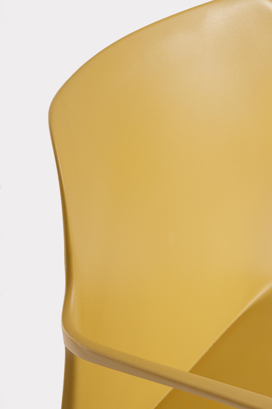 Stuhl Chloris 4er-Set mit Armlehne, Ocker