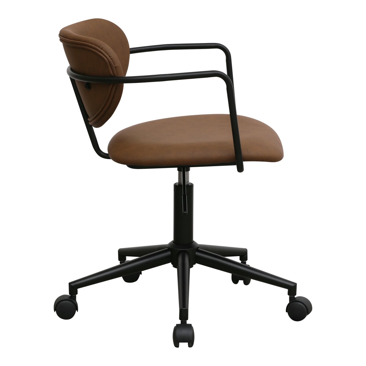 Bürostuhl Odila aus Kunstleder - Drehbar, Höhenverstellbar, Neigbar, Dunkelbraun